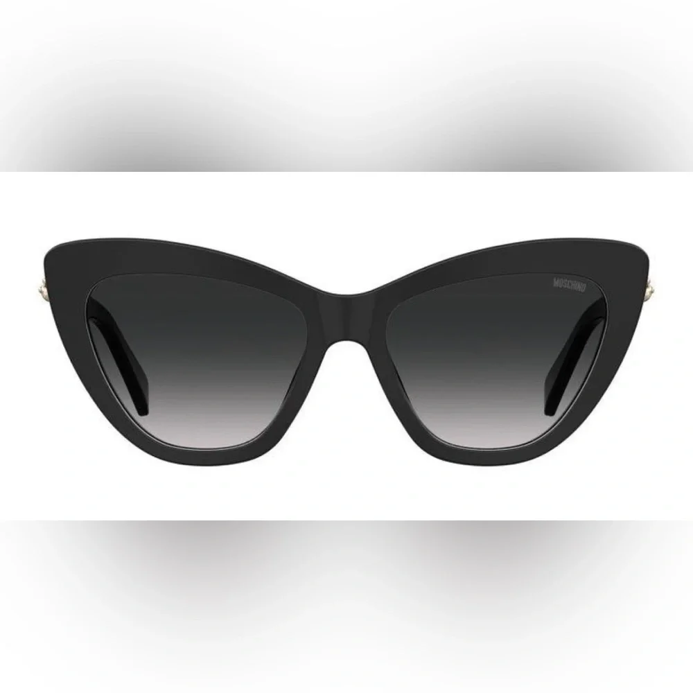 Moschino Teddy Bear Collection MOS122S Black Cat-Eye Sunglasses NIC
